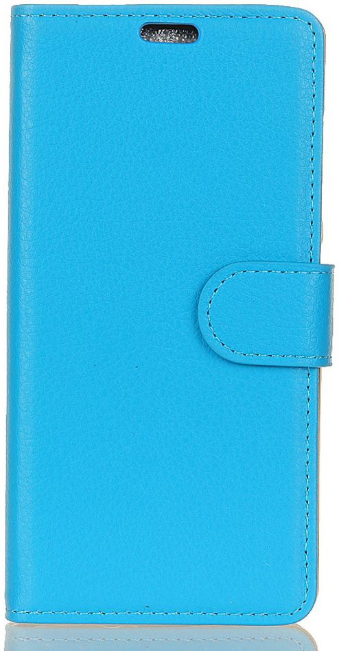 Alcatel 1 Lederen Wallet Stand Hoesje Blauw afbeelding 1