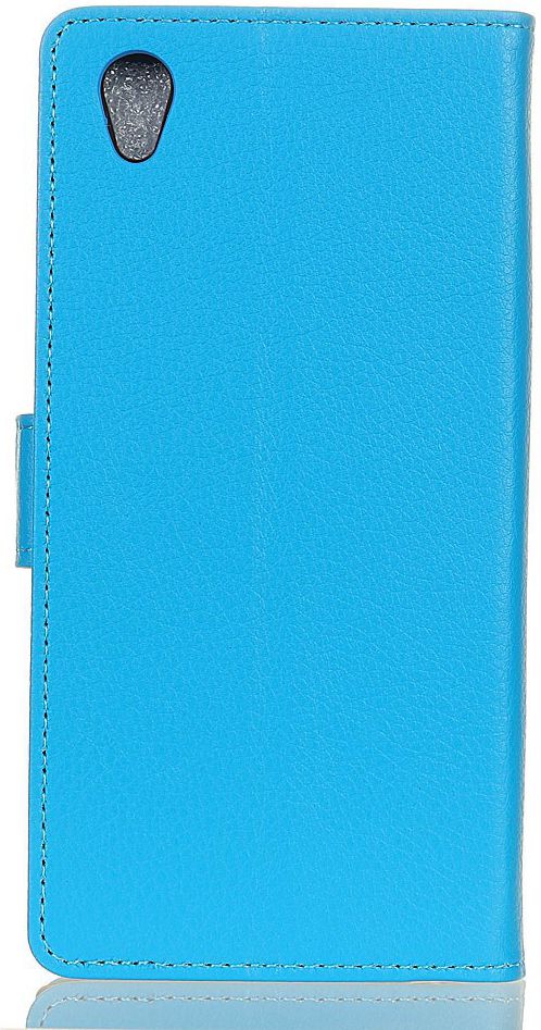 Alcatel 1 Lederen Wallet Stand Hoesje Blauw afbeelding 3
