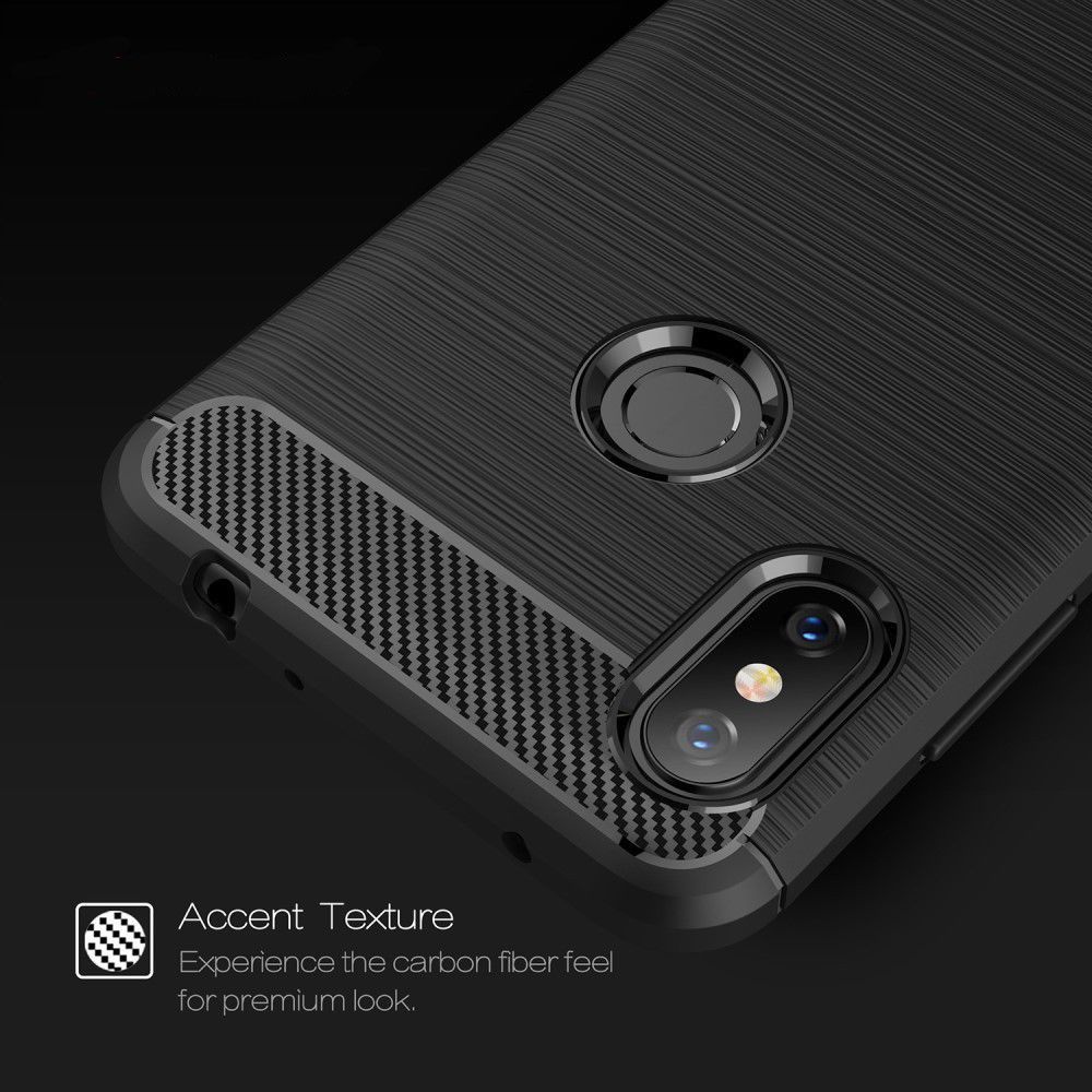 Xiaomi Redmi Note 6 Pro Geborsteld TPU Hoesje Zwart afbeelding 4