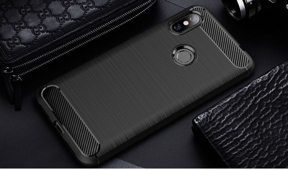 Xiaomi Redmi Note 6 Pro Geborsteld TPU Hoesje Zwart afbeelding 7