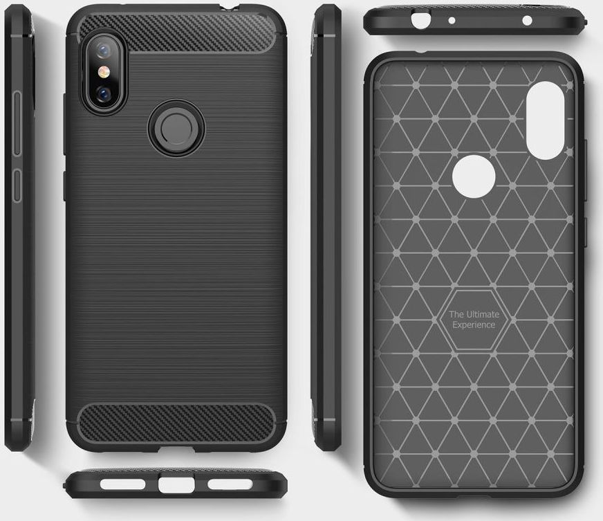 Xiaomi Redmi Note 6 Pro Geborsteld TPU Hoesje Zwart afbeelding 9