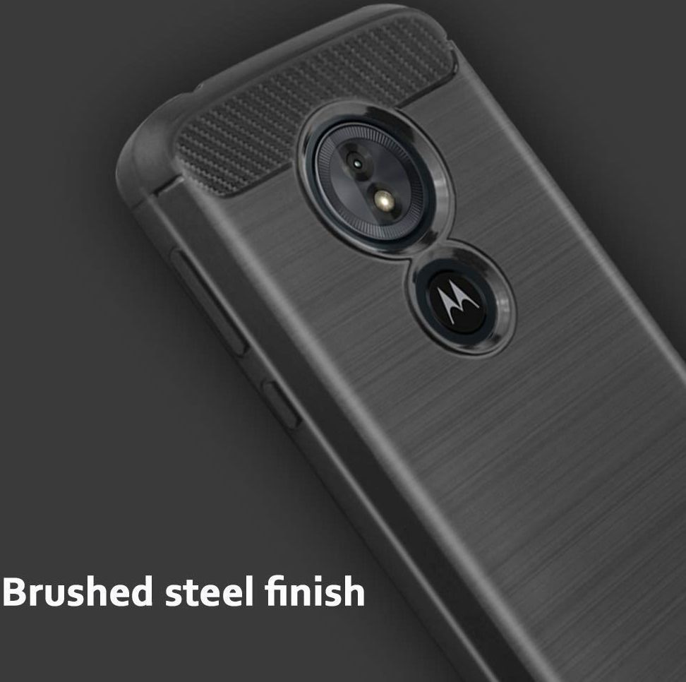 Motorola Moto E5 Play Geborsteld TPU Hoesje Zwart afbeelding 5