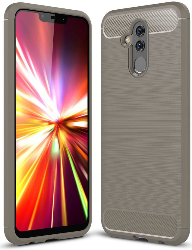 Huawei Mate 20 Lite Geborsteld TPU Hoesje Grijs afbeelding 1