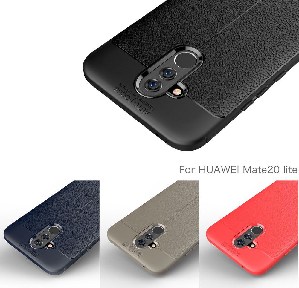 Huawei Mate 20 Lite Rugged Armor Brushed TPU Hoesje Zwart afbeelding 13