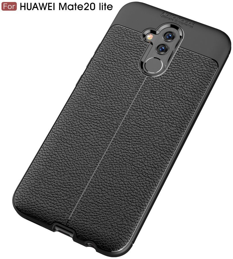 Huawei Mate 20 Lite Rugged Armor Brushed TPU Hoesje Zwart afbeelding 4