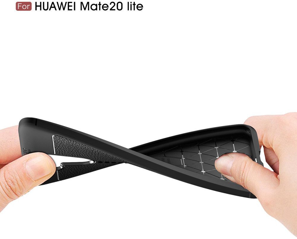 Huawei Mate 20 Lite Rugged Armor Brushed TPU Hoesje Zwart afbeelding 5