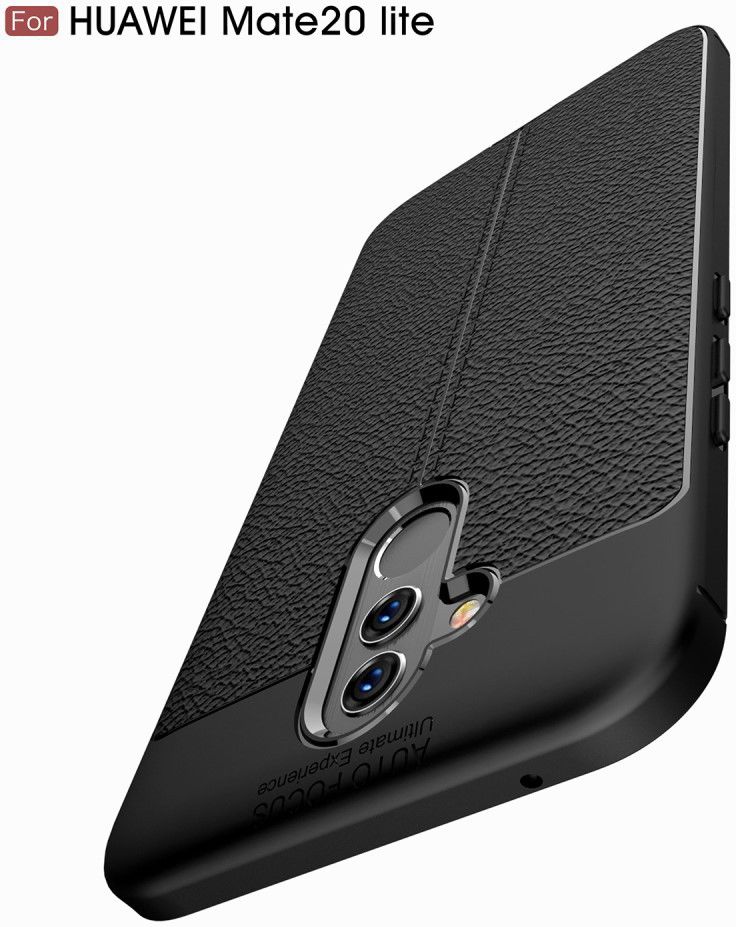 Huawei Mate 20 Lite Rugged Armor Brushed TPU Hoesje Zwart afbeelding 7