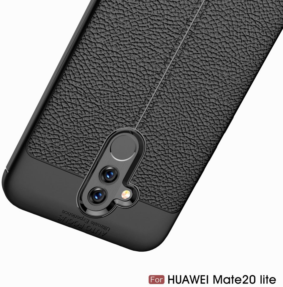 Huawei Mate 20 Lite Rugged Armor Brushed TPU Hoesje Zwart afbeelding 8