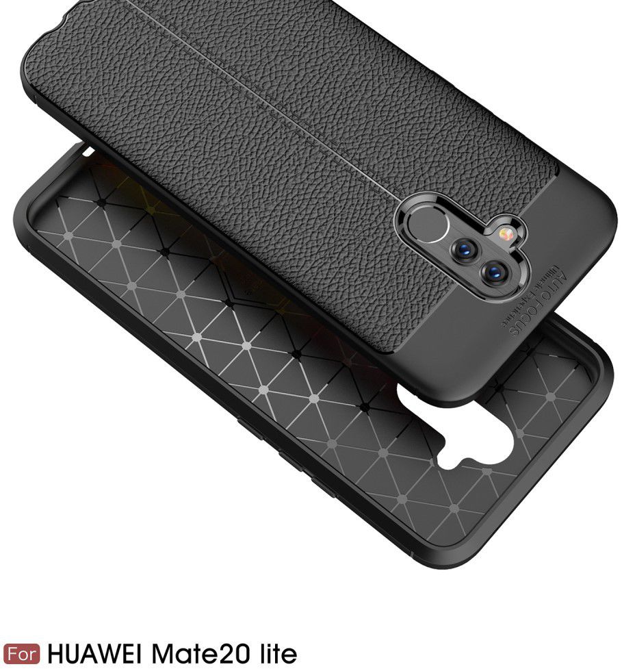 Huawei Mate 20 Lite Rugged Armor Brushed TPU Hoesje Zwart afbeelding 9