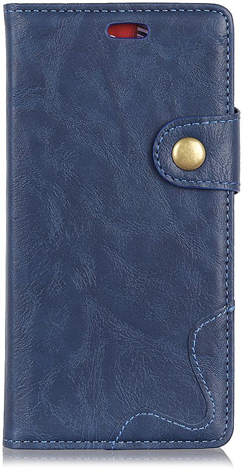 Alcatel 1 Crazy Horse Wallet Stand Hoesje Blauw afbeelding 1