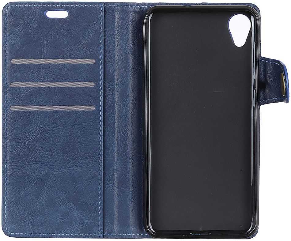 Alcatel 1 Crazy Horse Wallet Stand Hoesje Blauw afbeelding 10