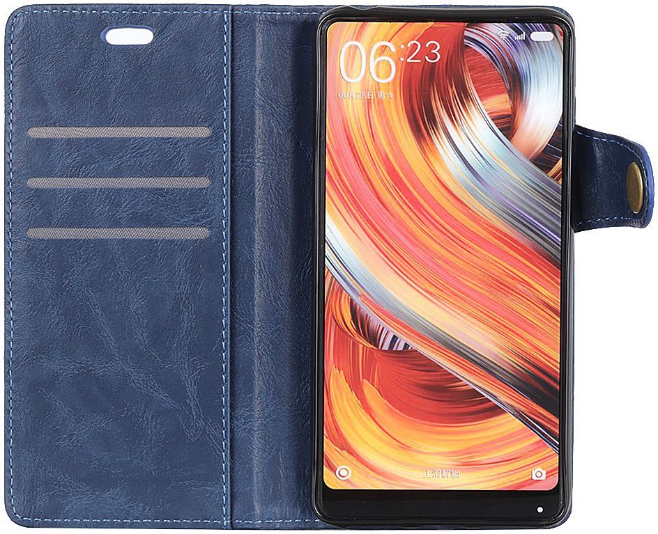 Alcatel 1 Crazy Horse Wallet Stand Hoesje Blauw afbeelding 2