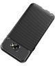 Samsung Galaxy J4 Plus Siliconen Carbon Hoesje Zwart