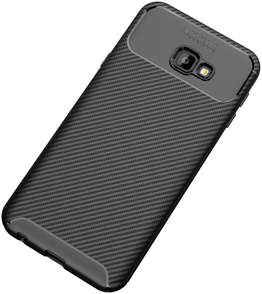 Samsung Galaxy J4 Plus Siliconen Carbon Hoesje Zwart afbeelding 11