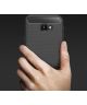 Samsung Galaxy J4 Plus Geborsteld TPU Hoesje Blauw