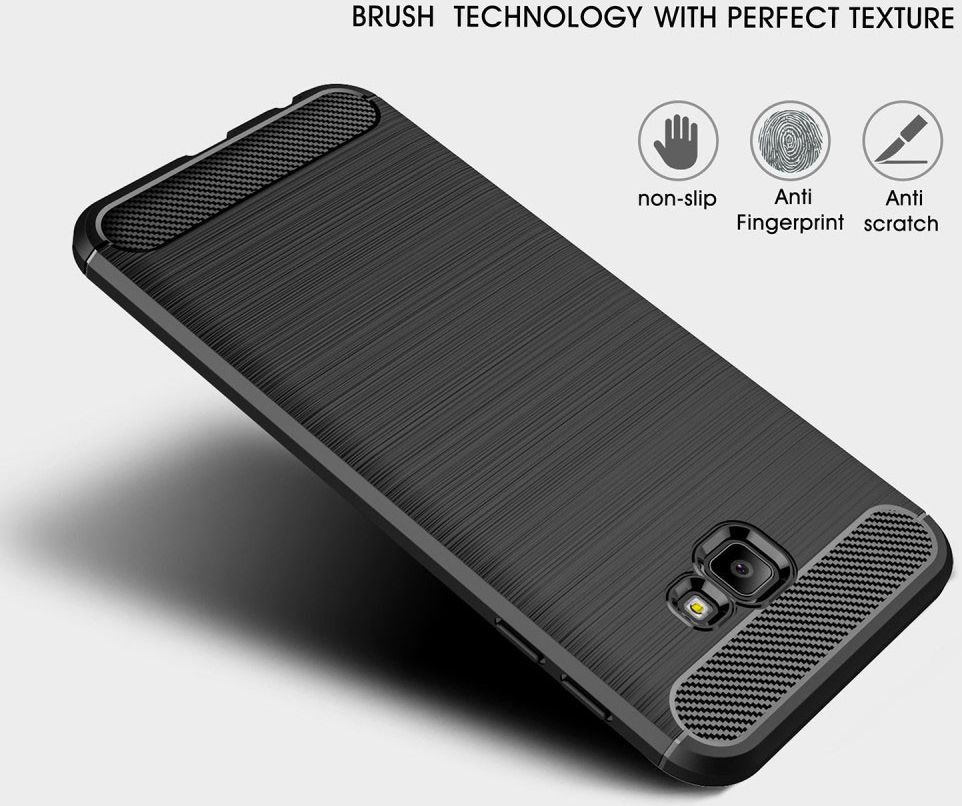 Samsung Galaxy J4 Plus Geborsteld TPU Hoesje Blauw afbeelding 9
