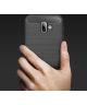 Samsung Galaxy J6 Plus Geborsteld TPU Hoesje Zwart