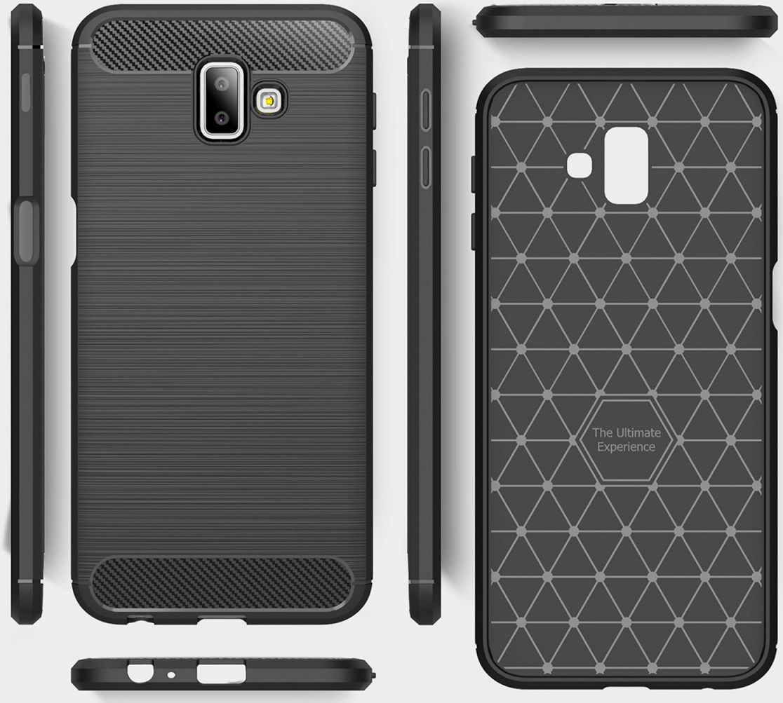 Samsung Galaxy J6 Plus Geborsteld TPU Hoesje Blauw afbeelding 11