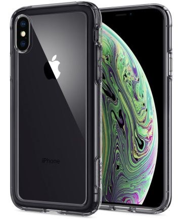 Spigen Crystal Hybrid Case Apple iPhone Xs Dark Crystal Hoesjes