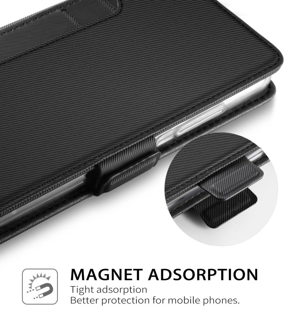 Apple iPhone Xs Max Book Cover met Spiegel Zwart afbeelding 5