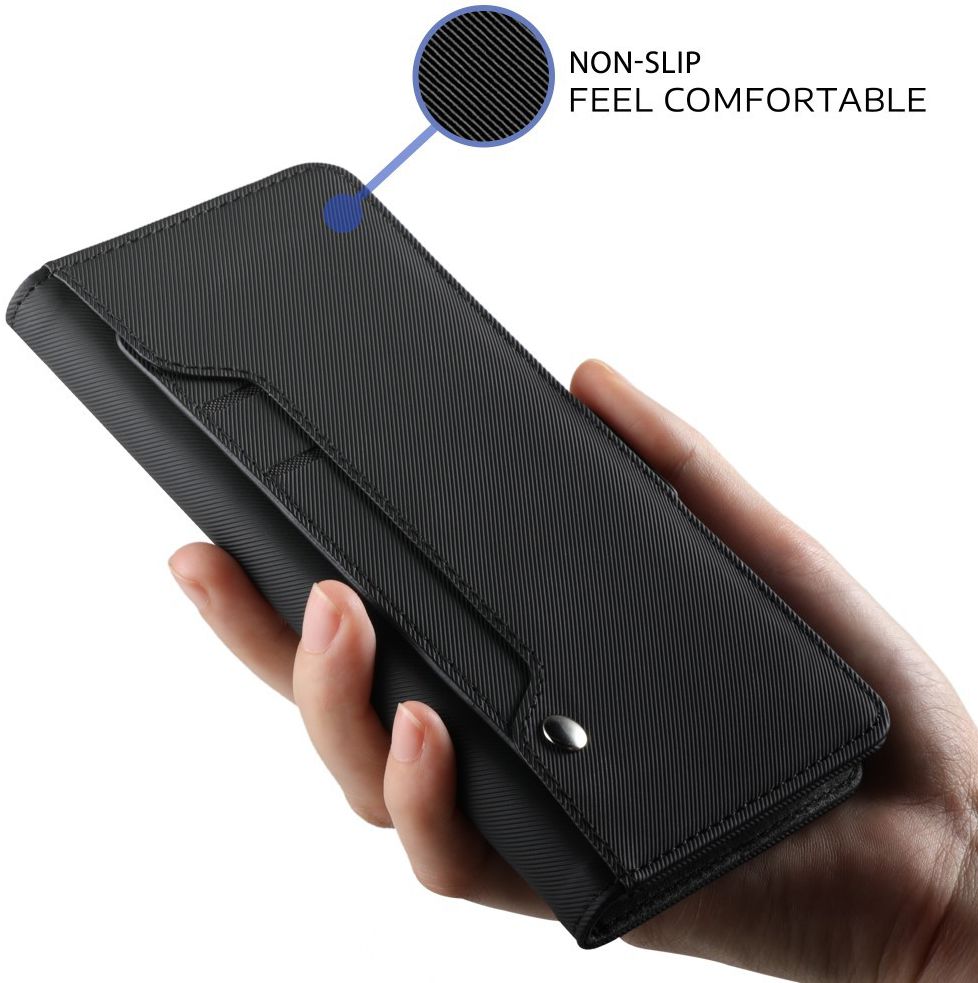 Apple iPhone Xs Max Book Cover met Spiegel Zwart afbeelding 6