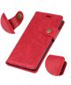 Alcatel 1 Crazy Horse Wallet Stand Hoesje Rood