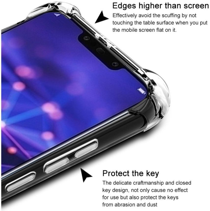 IMAK Huawei Mate 20 Lite Hoesje met Screenprotector Transparant afbeelding 4