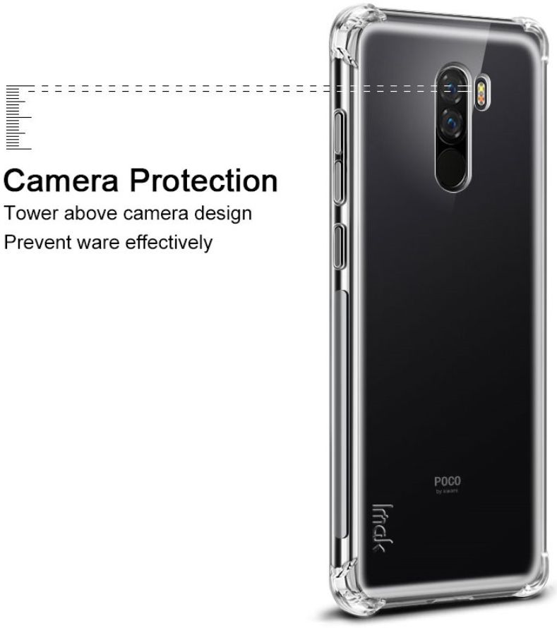 IMAK Xiaomi Pocophone F1 Hoesje TPU met Screenprotector Transparant afbeelding 5