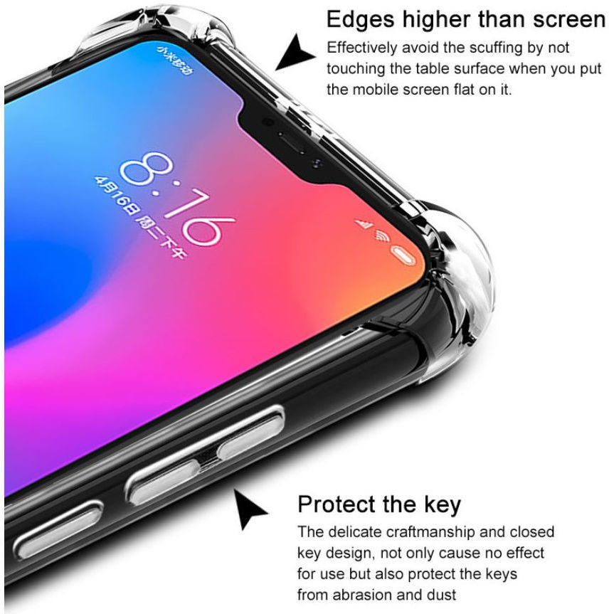 IMAK Xiaomi Mi A2 Lite Hoesje TPU met Screenprotector Metaal Zwart afbeelding 5