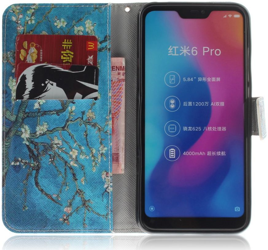 Xiaomi Mi A2 Lite Portemonnee Hoesje met Boom Print afbeelding 2