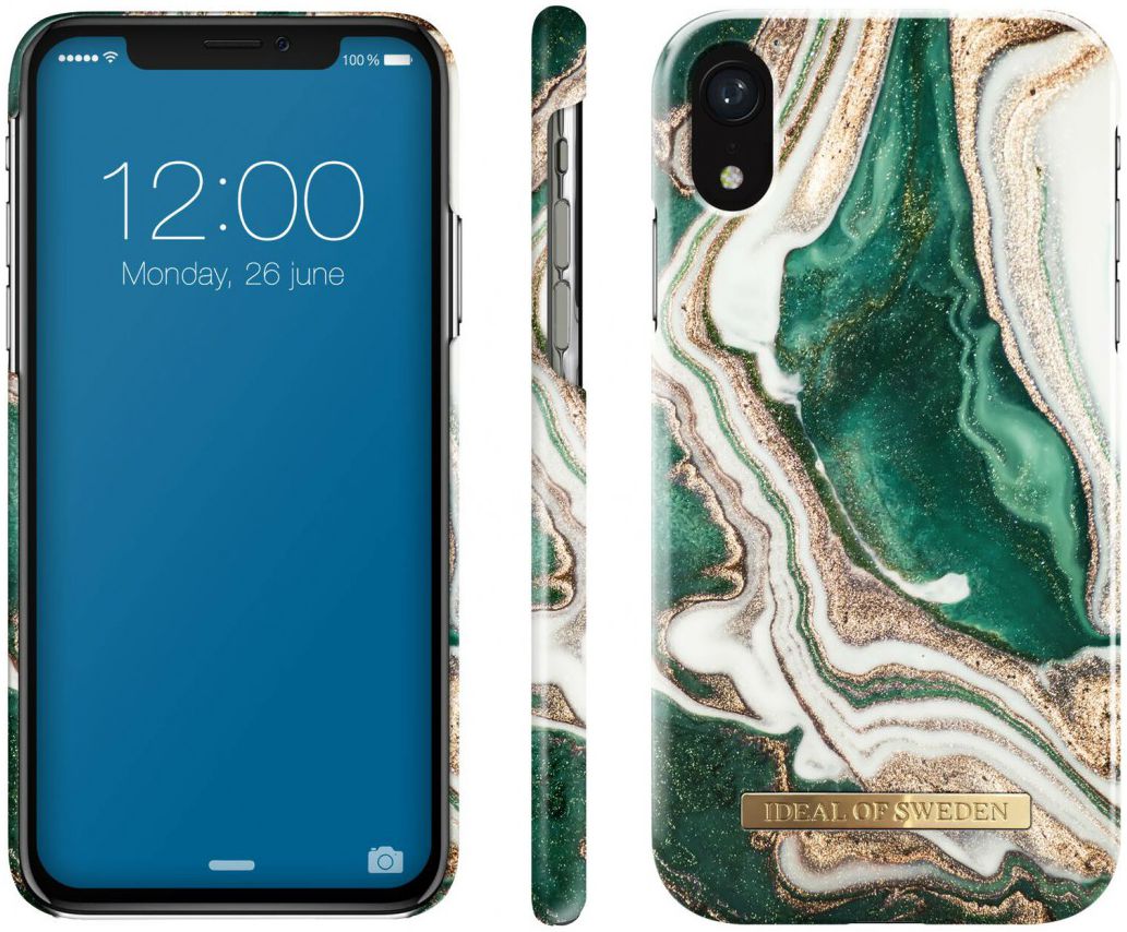 iDeal of Sweden iPhone XR Fashion Hoesje Golden Jade afbeelding 2