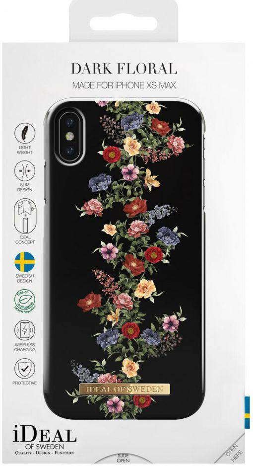 iDeal of Sweden iPhone XS Max Fashion Hoesje Dark Floral afbeelding 3