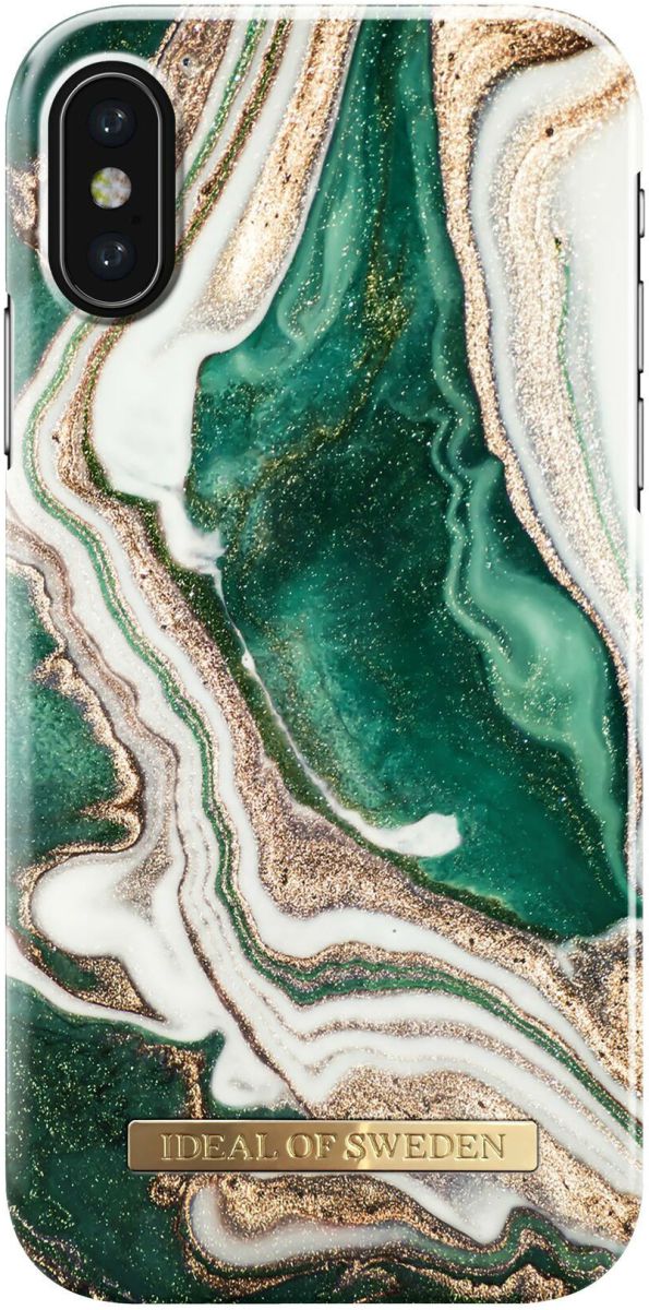 iDeal of Sweden iPhone XS / X Fashion Hoesje Golden Jade afbeelding 1
