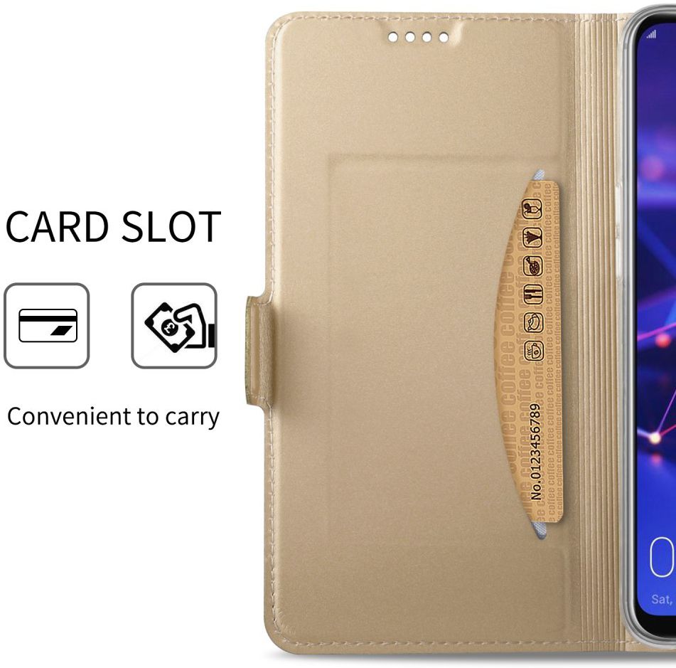 Huawei Mate 20 Lite Portemonnee Hoesje Goud afbeelding 2