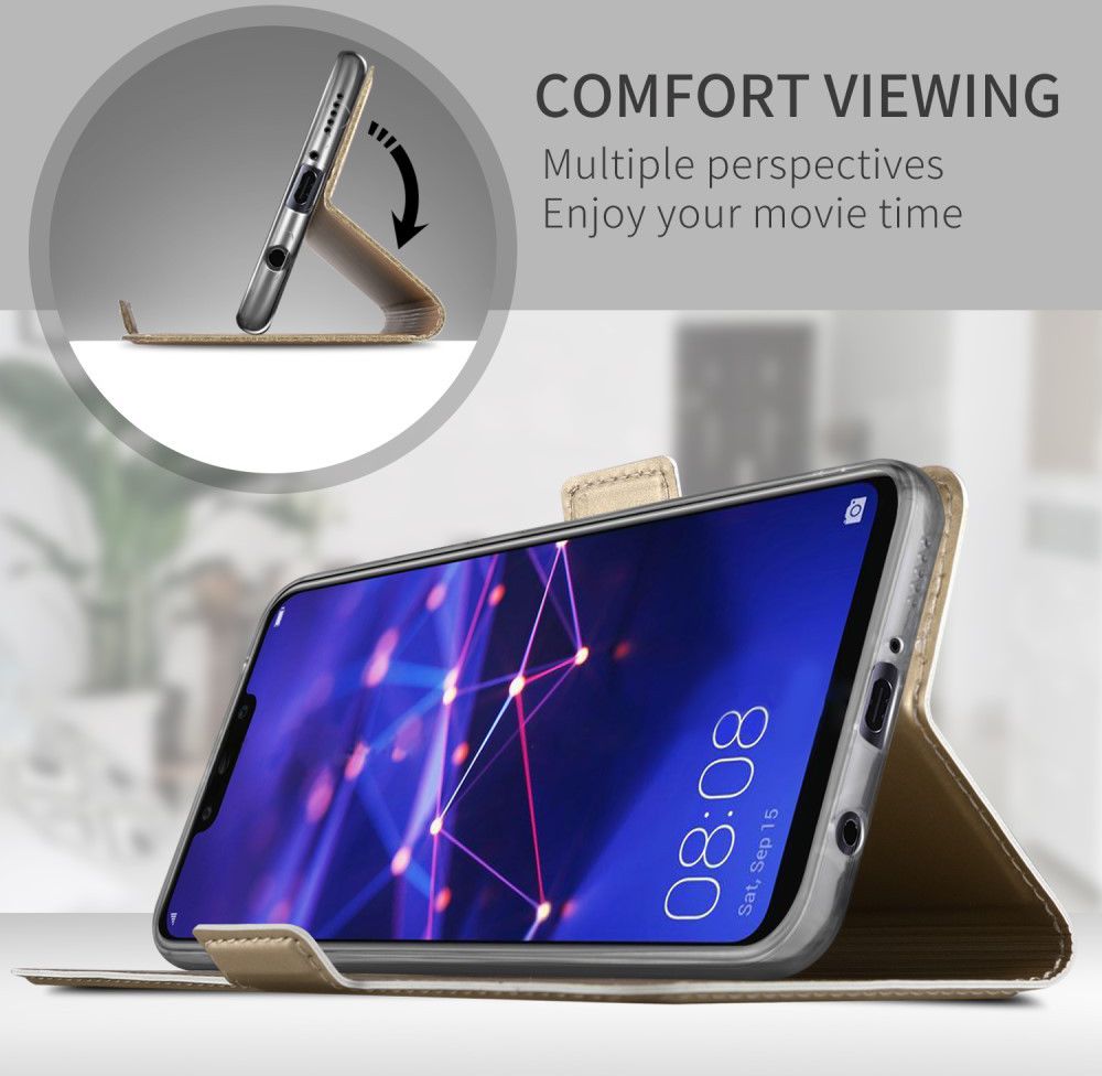 Huawei Mate 20 Lite Portemonnee Hoesje Goud afbeelding 4
