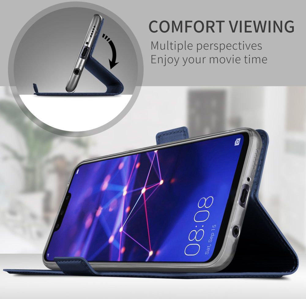 Huawei Mate 20 Lite Portemonnee Hoesje Blauw afbeelding 5