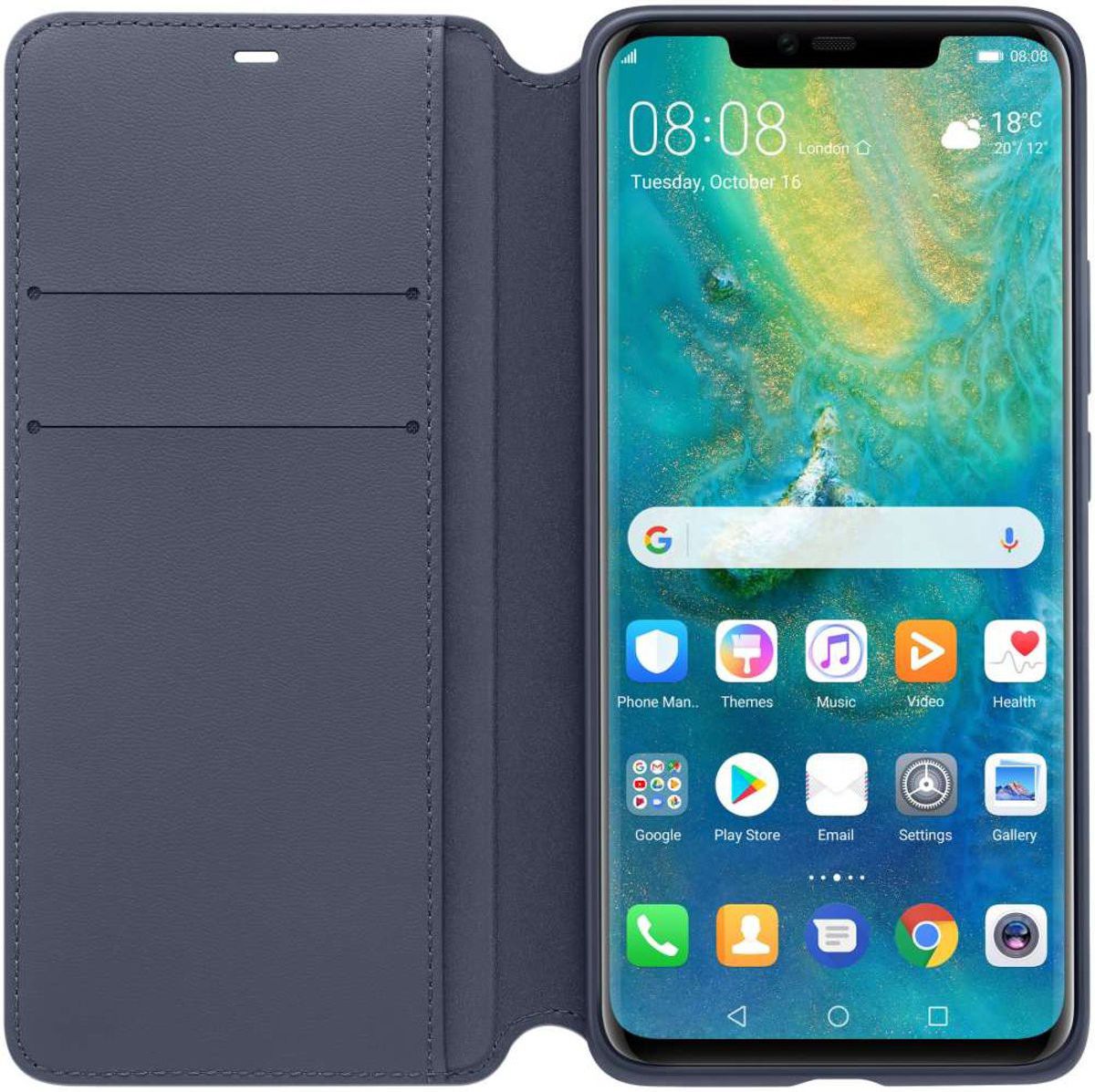 Originele Huawei Portemonnee Flip Cover Mate 20 Pro Blauw afbeelding 1