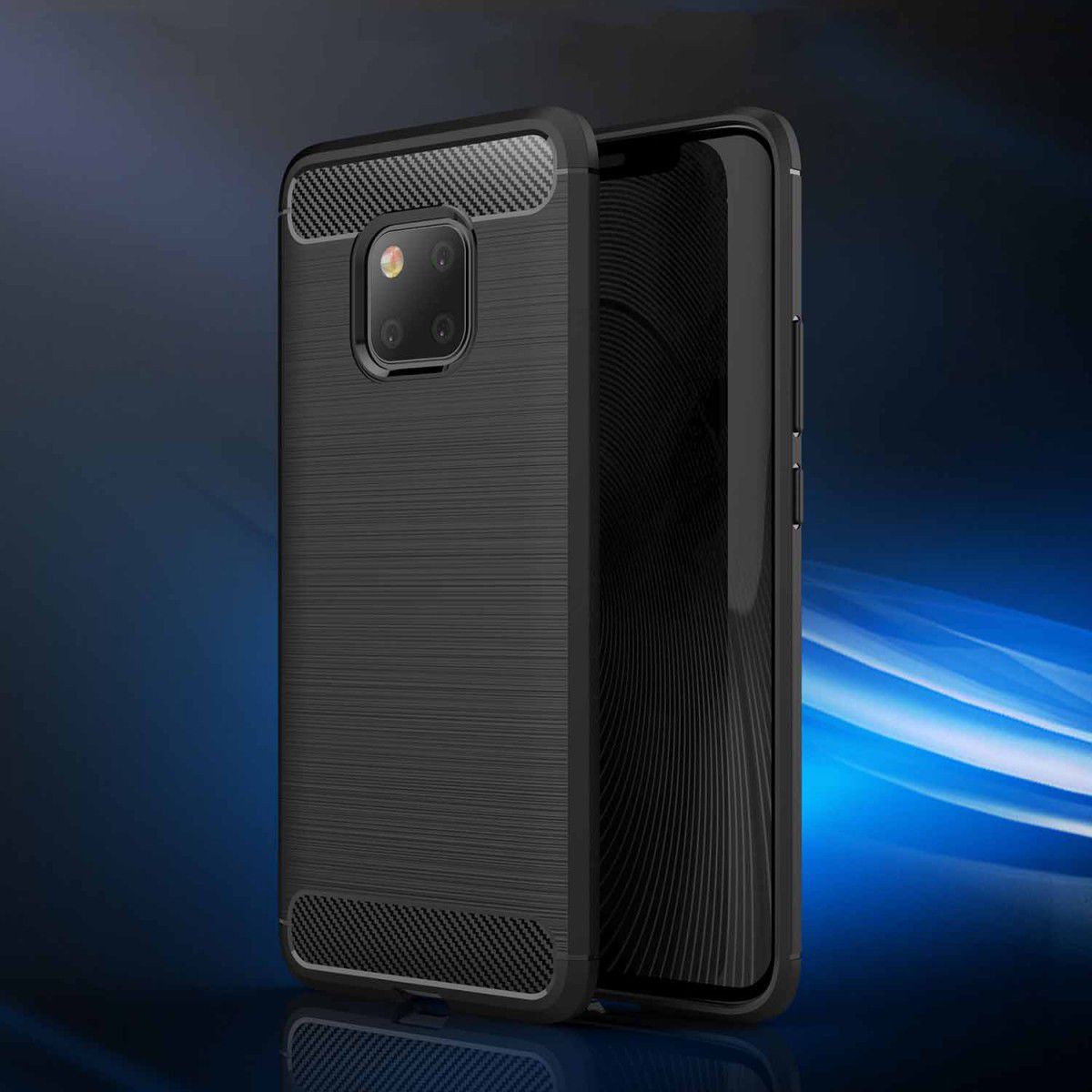 Huawei Mate 20 Pro Geborsteld TPU Hoesje Zwart afbeelding 6
