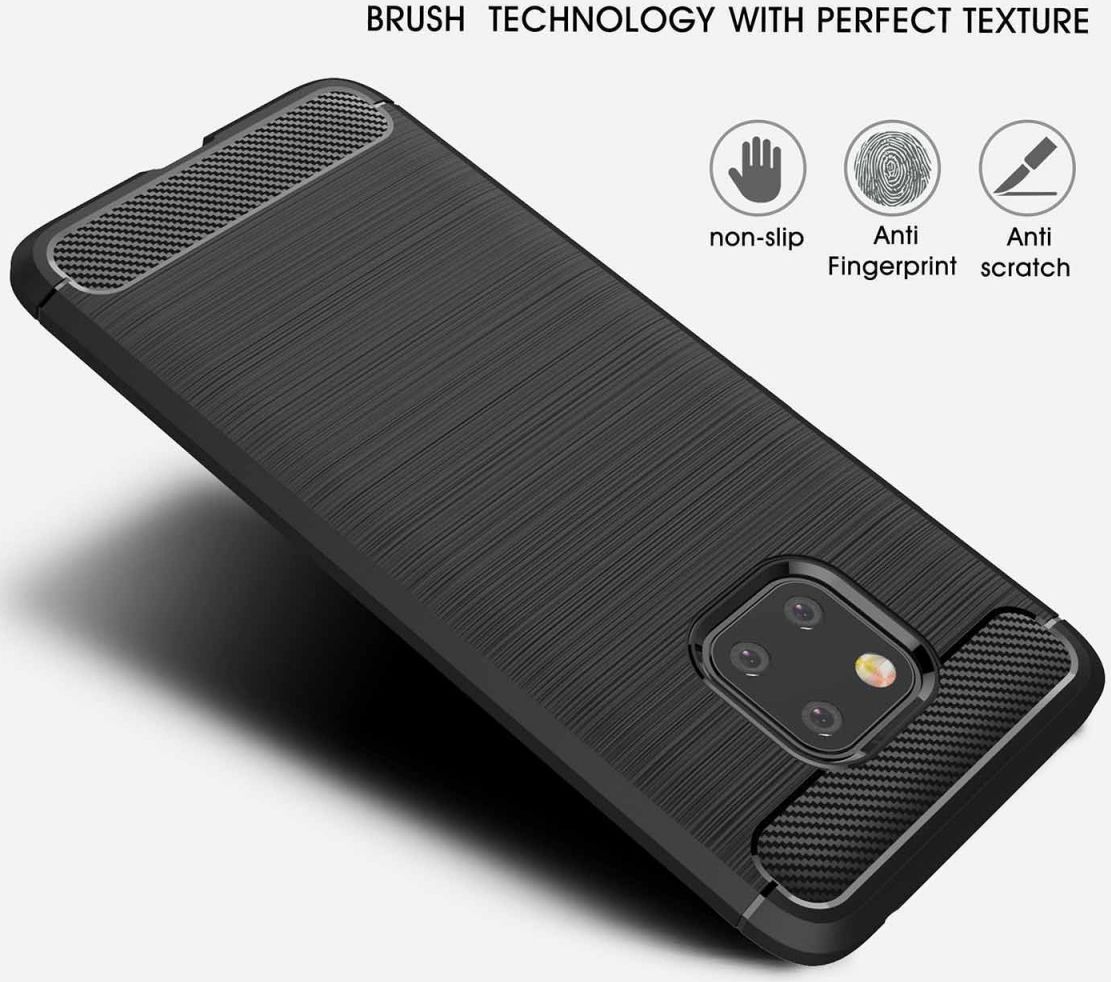 Huawei Mate 20 Pro Geborsteld TPU Hoesje Zwart afbeelding 7
