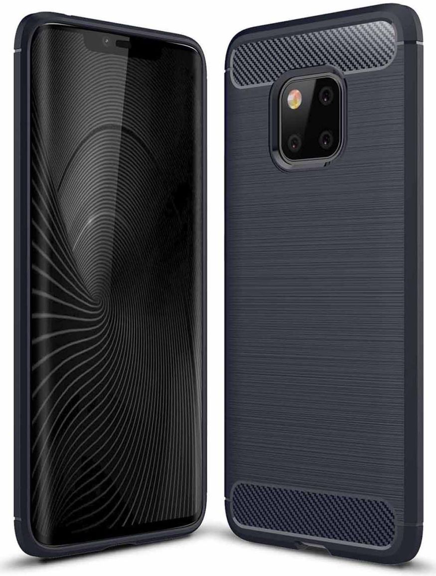 Huawei Mate 20 Pro Geborsteld TPU Hoesje Blauw afbeelding 1