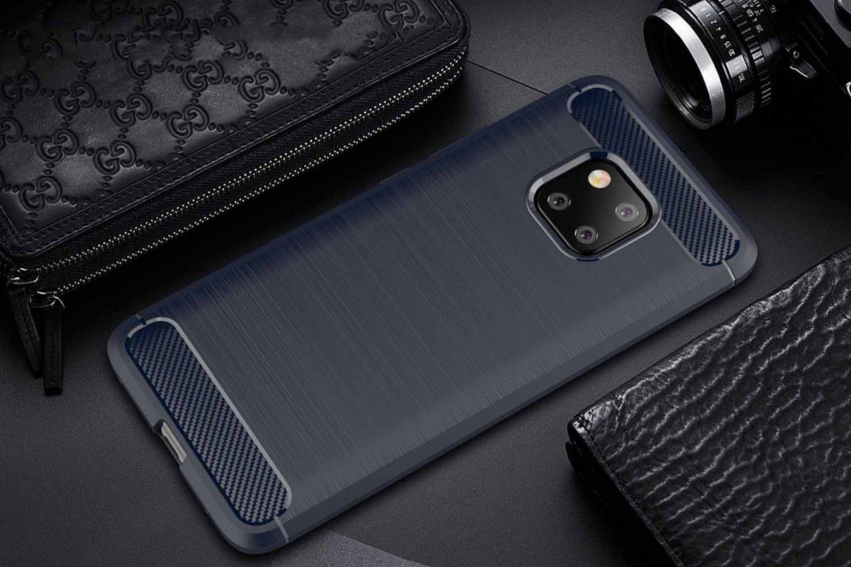 Huawei Mate 20 Pro Geborsteld TPU Hoesje Blauw afbeelding 2