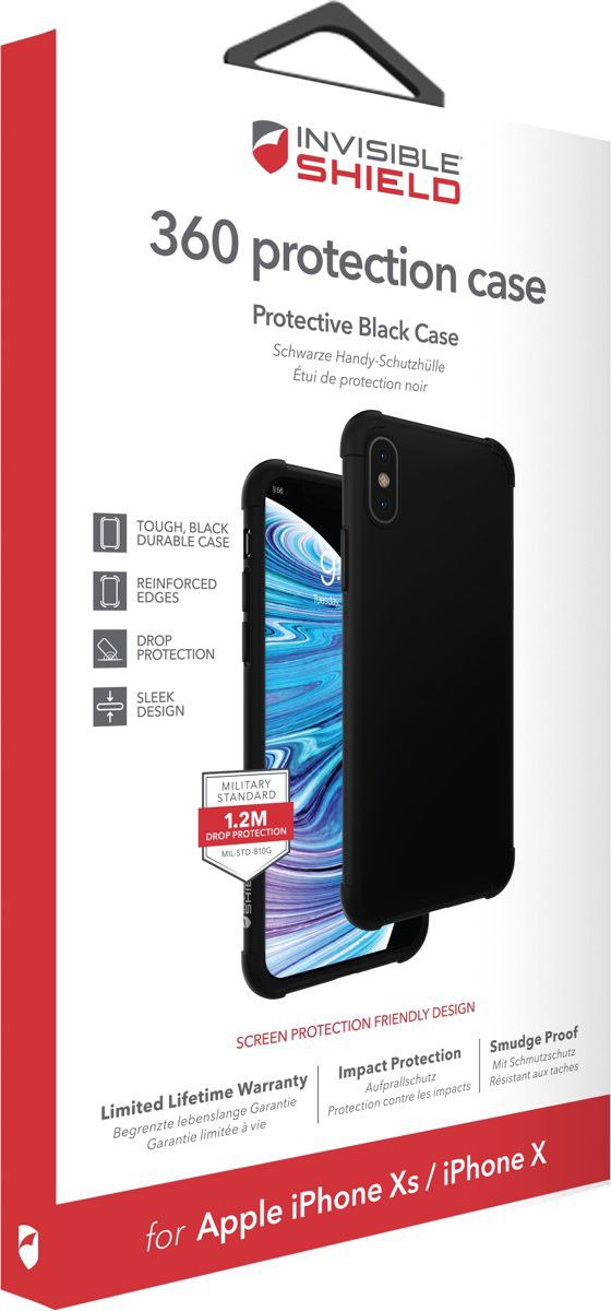 ZAGG InvisibleShield 360 Protective Black Case Apple iPhone XS afbeelding 3