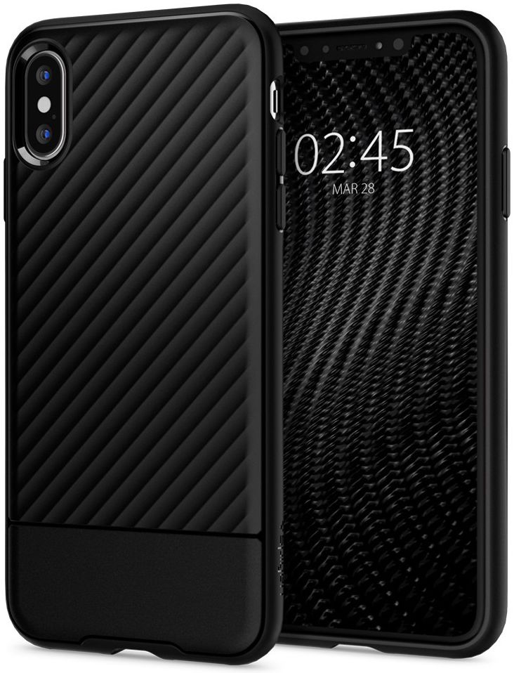 Spigen Core Armor Case Flexibel TPU Hoesje Apple iPhone XS Zwart afbeelding 1