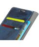 Samsung Galaxy J6 Plus Vintage Wallet Case Hoesje Blauw