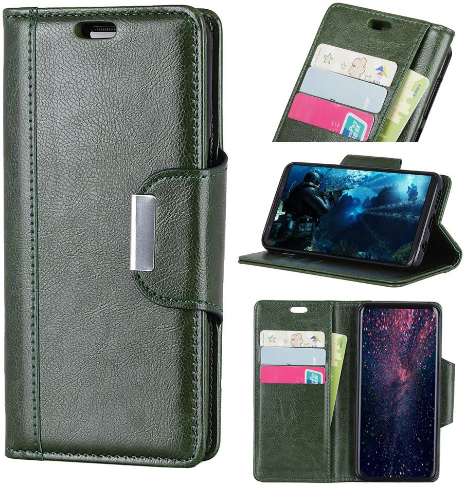 Nokia 7.1 Stijlvol Hoesje met Kaarthouder Groen afbeelding 10