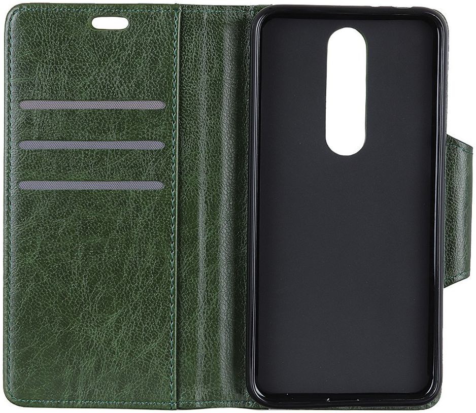 Nokia 7.1 Stijlvol Hoesje met Kaarthouder Groen afbeelding 6