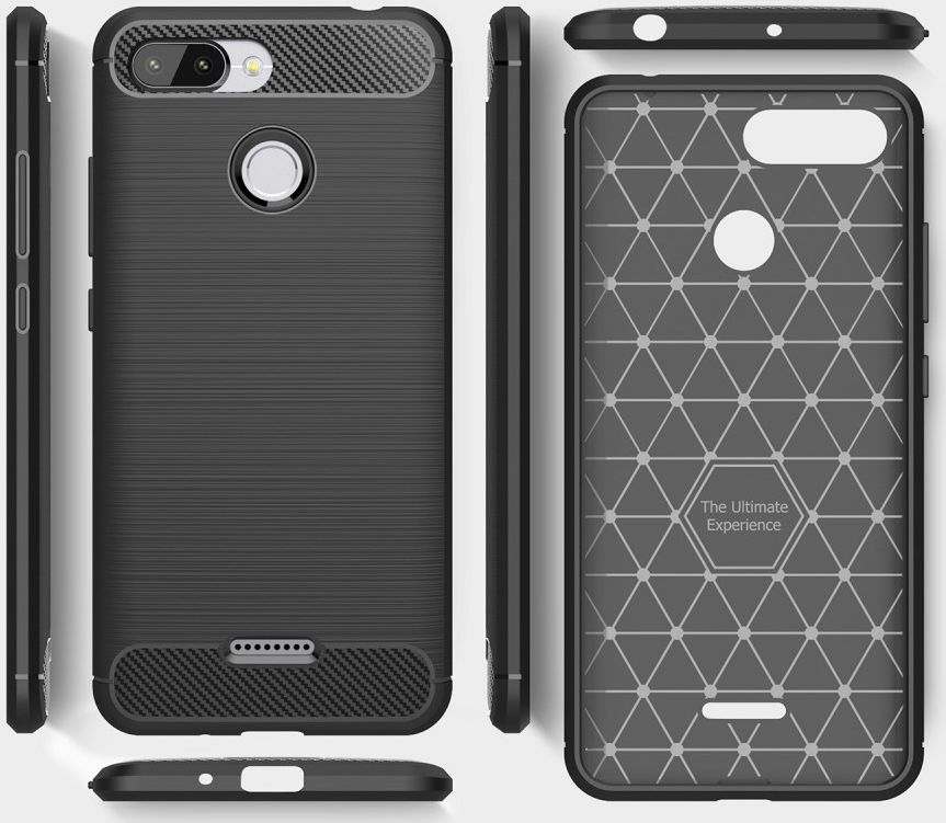 Xiaomi Redmi 6 Geborsteld TPU Hoesje Zwart afbeelding 9