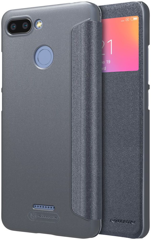 Nillkin Sparkle Series Flip Case Xiaomi Redmi 6 Grijs afbeelding 7