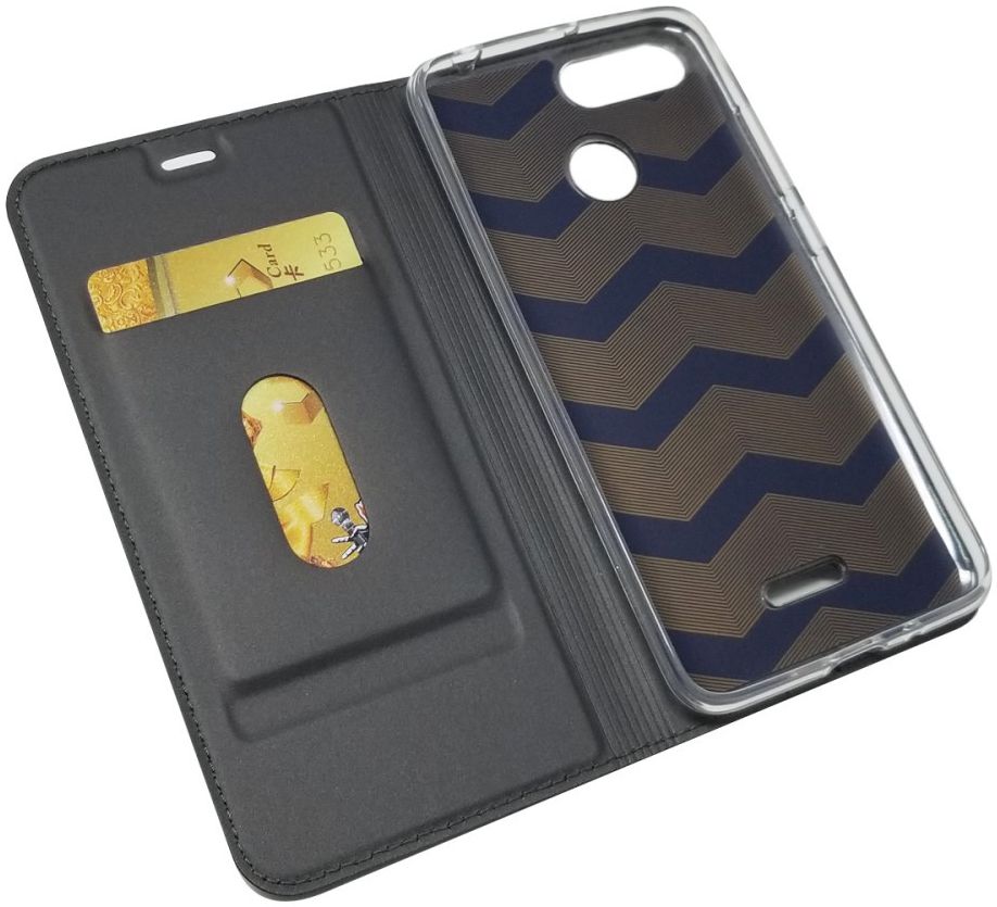 Xiaomi Redmi 6 Stijlvol Portemonnee Hoesje Zwart afbeelding 2