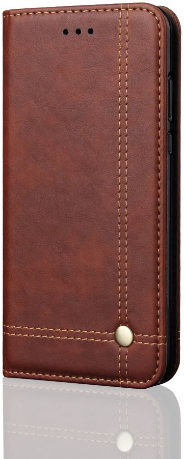 Xiaomi Redmi 6 Retro Style Wallet Flip Case Bruin afbeelding 1